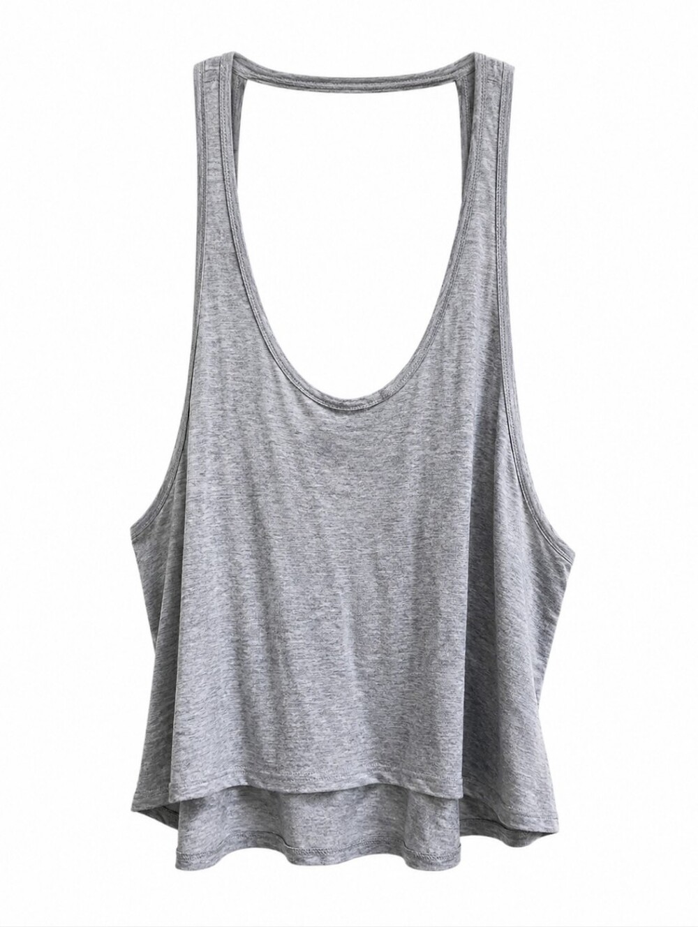 Lululemon Intended Tank 6/8 Heathered Midnight Navy Open Back Workout Yoga Run